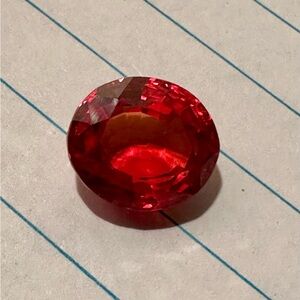 Elegant Orange/Red Certified Natural 10.95 Sapphire, Oval Cut